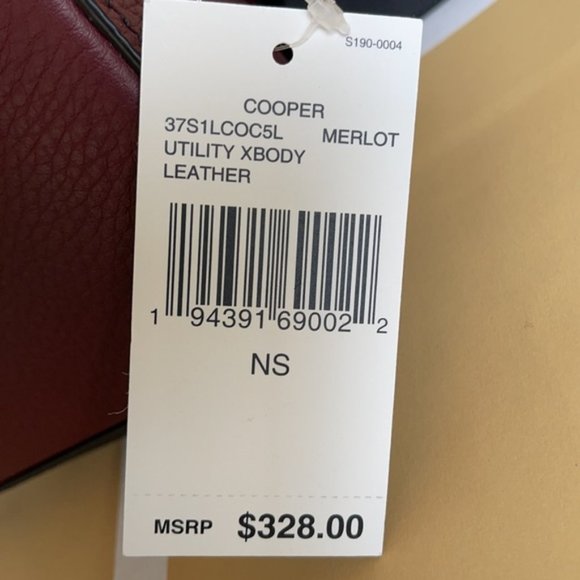 Michael Kors Cooper Utility Crossbody Leather Merlot - Picture 7 of 16